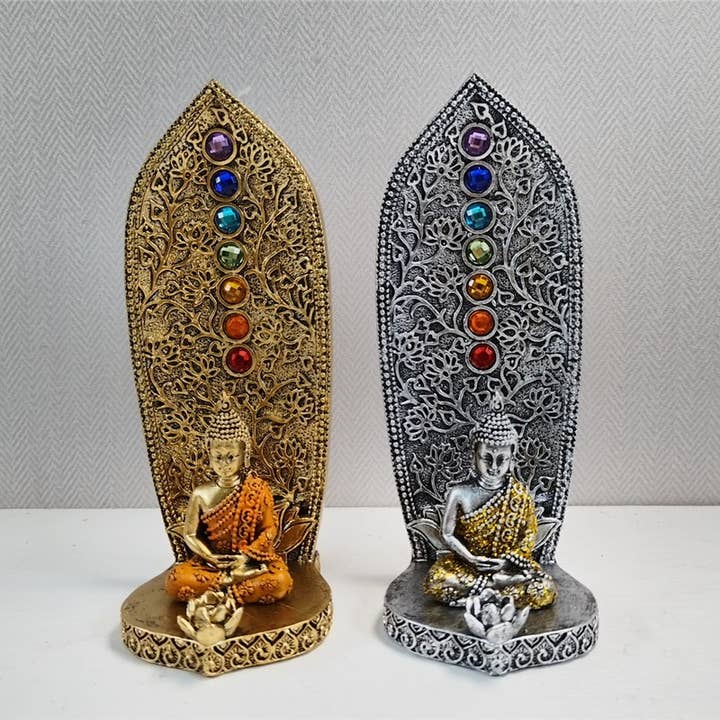 P. Incenso Resin Buddha 7x7x17cm (2 pcs) for wholesale by Esoterica Arte