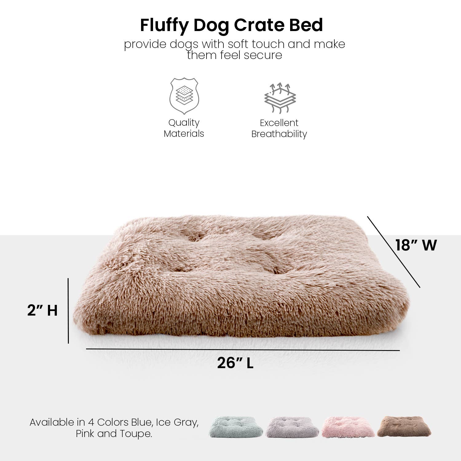 Precious Tails - Wholesale Pet Bed - Cat/Dog - Precious Tails Eyelash Faux Fur Tufted Mat19