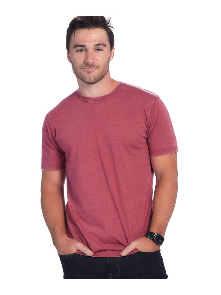 U.S. Apparel - Wholesale T-Shirt - Men's - Unisex Fit Jersey Crew Neck Tee W/ Lt. Burnout Wash1