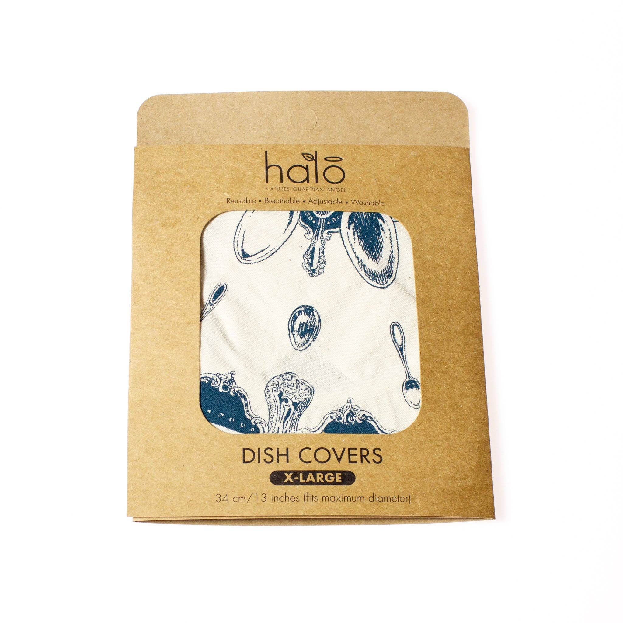 Halo Dish Covers - Wholesale Food Storage Wrap/Bag -  Halo Dish & Bowl Cover Extra Large | Utensils Print2