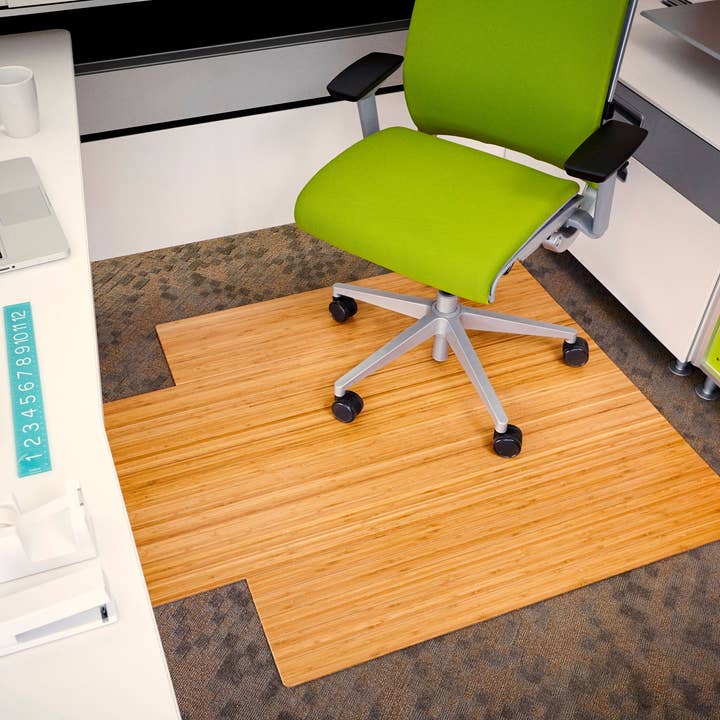 Anji Mountain - Wholesale Floor Mat - 44" x 52" Standard Bamboo Chair Mat with lip1