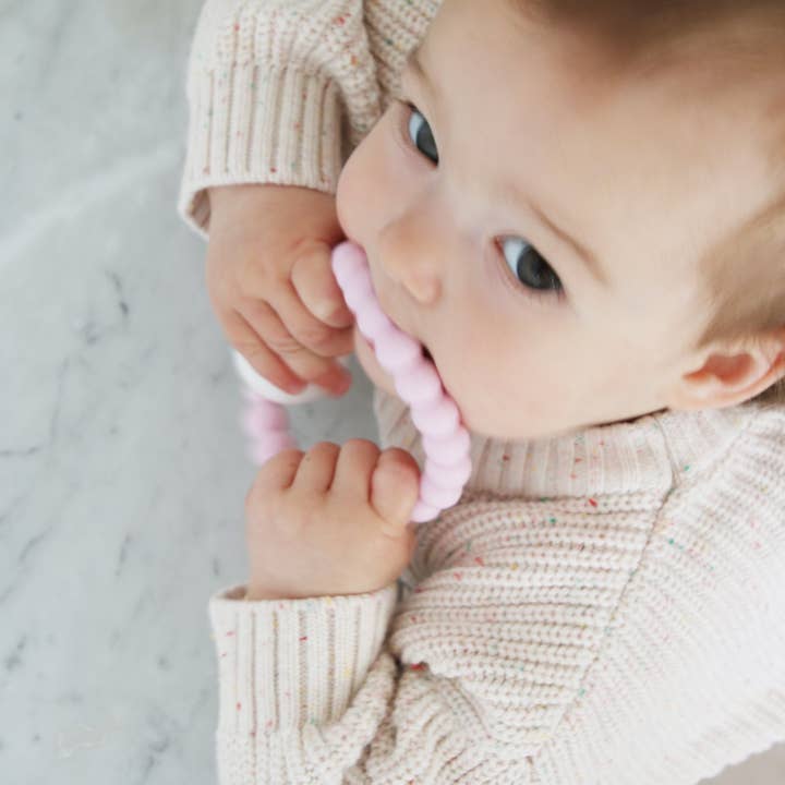 Bella Buttercup - Wholesale Handheld rattle – Baby - Shake It Silicone Rattle - Pink2