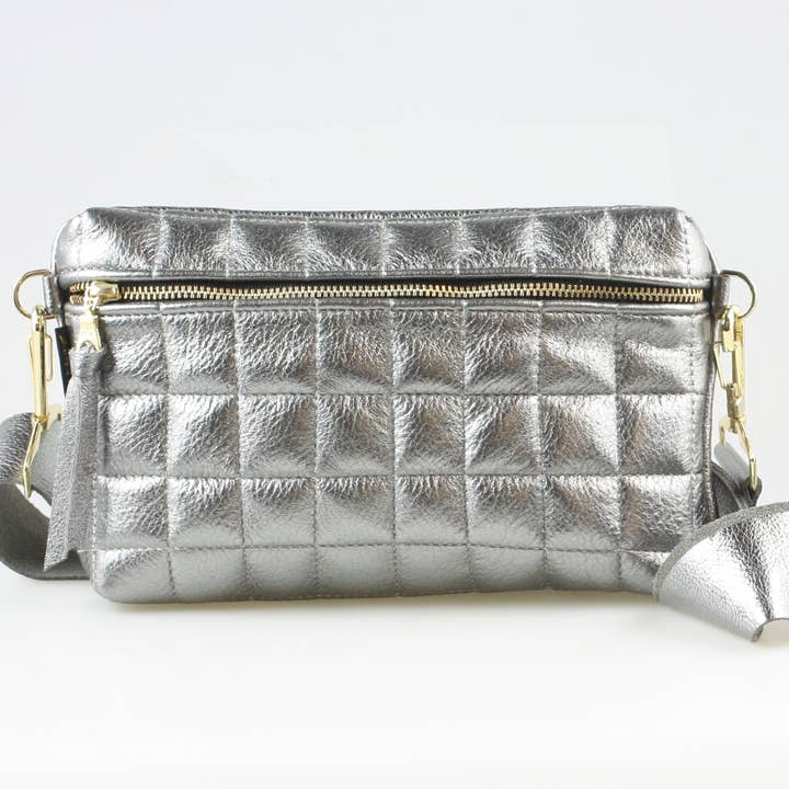 The Metallic QUILTED Boulder Hipbag for wholesale by Zina Kao Exclusives