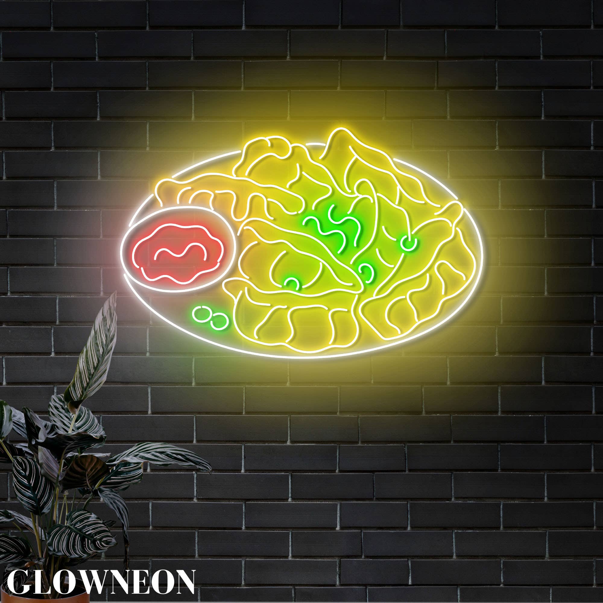 Glow Neon - Wholesale Neon Sign - Gyoza Wall Led Sign, Japanese Gyoza Restaurant Neon Wall Art0