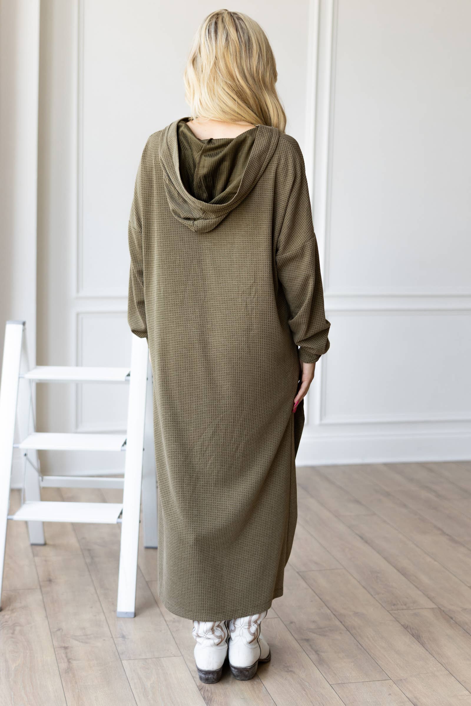 Dear Scarlett - Wholesale Cardigan - Women's - Waffle Knit Thermal Duster4