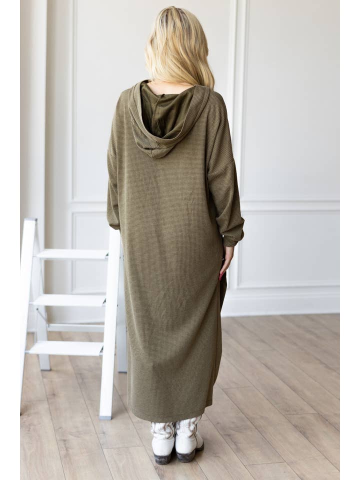 Dear Scarlett - Wholesale Cardigan - Women's - Waffle Knit Thermal Duster4