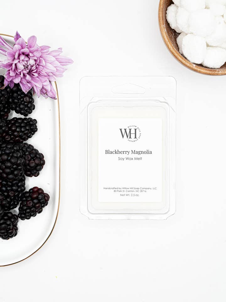 Björnbär & Magnolia Sojavaxsmältning för wholesale av Willow Hill Soap Company