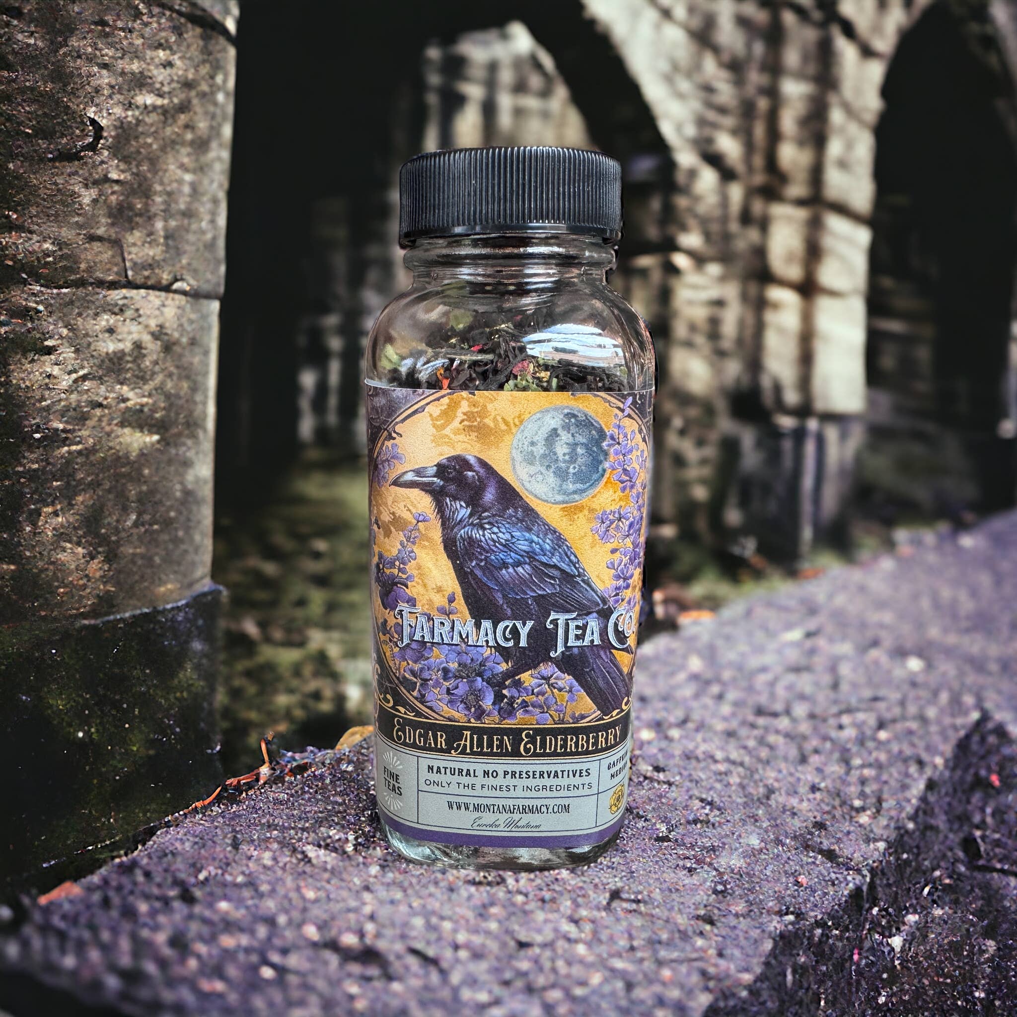 Montana Farmacy - Wholesale Losse thee - Edgar Allen Vlierbes Crowd Raven Dark Academia Dichter Thee8