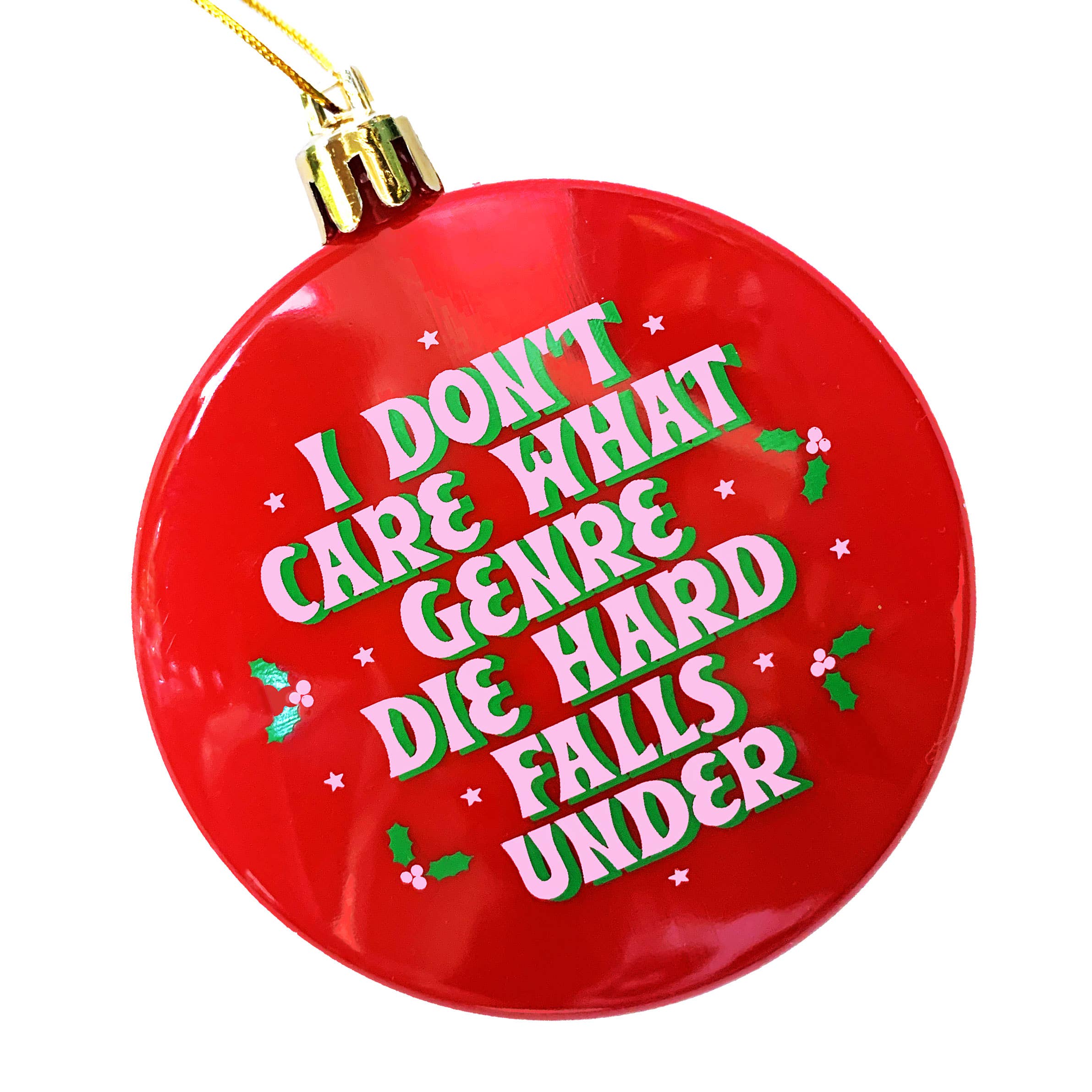Krystan Saint Cat - Wholesale Ornament - I Don't Care Die Hard Plastic Xmas Tree Holiday Ornament2