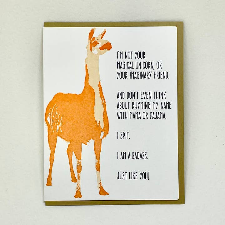 Llama for wholesale by Big Wheel Press