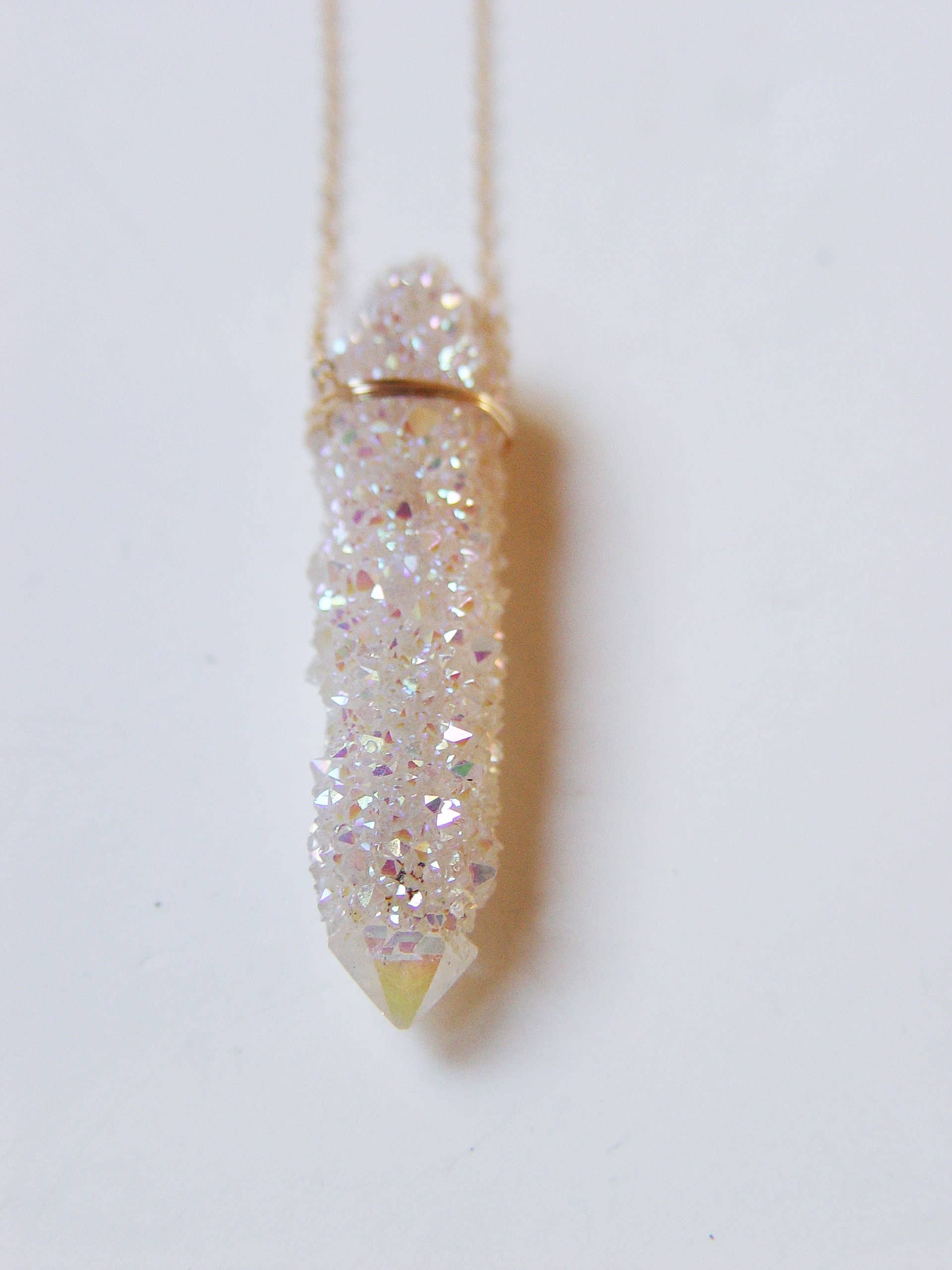 Friedasophie - Wholesale Pendant/Charm Necklace - Angel Aura Crystal Gold Necklace3
