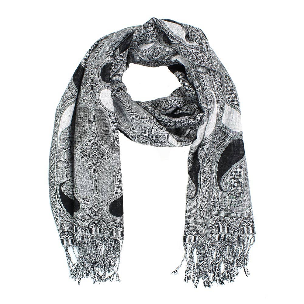 Sensibling Corp. - Wholesale Scarf - Women's - Large Paisley Pashmina Scarf Shawl30
