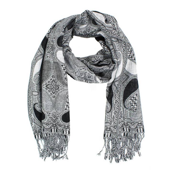 Sensibling Corp. - Wholesale Scarf - Women's - Large Paisley Pashmina Scarf Shawl27
