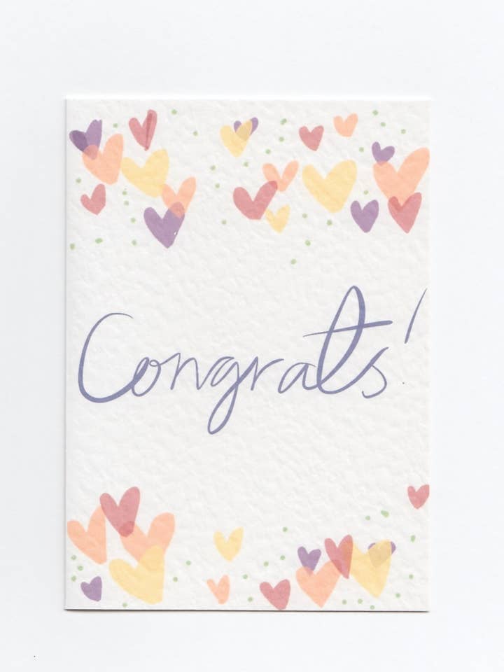 Tillykke! Tillykke lykønskningskort for engroshandel hos Jenny Robson Design