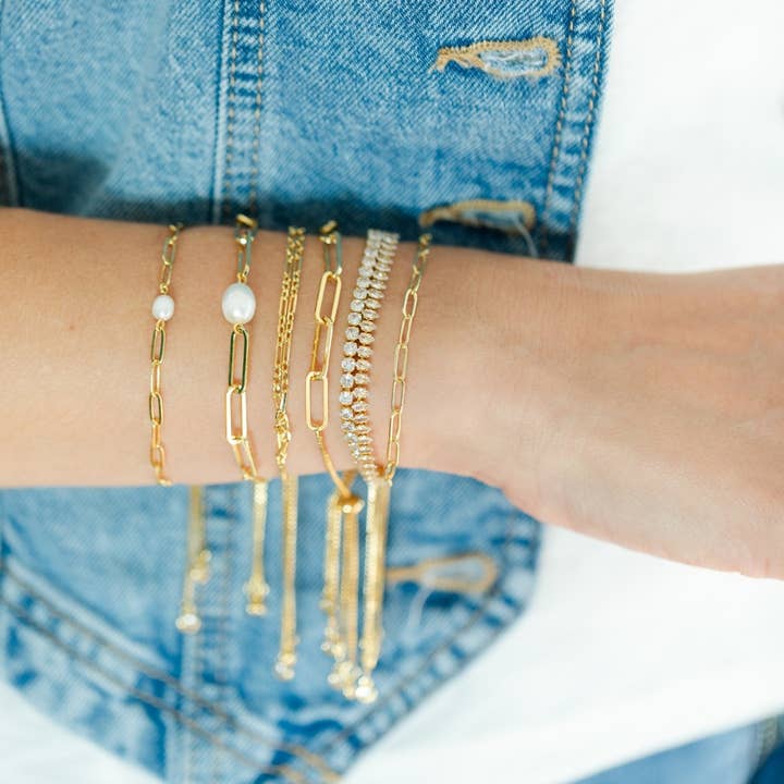 Splendid Iris - Wholesale Link & Chain Bracelet - Double Link Chain Pulley Bracelet