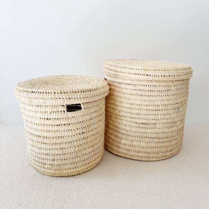 Panier de rangement avec couvercle Turkana pour la vente par Amsha