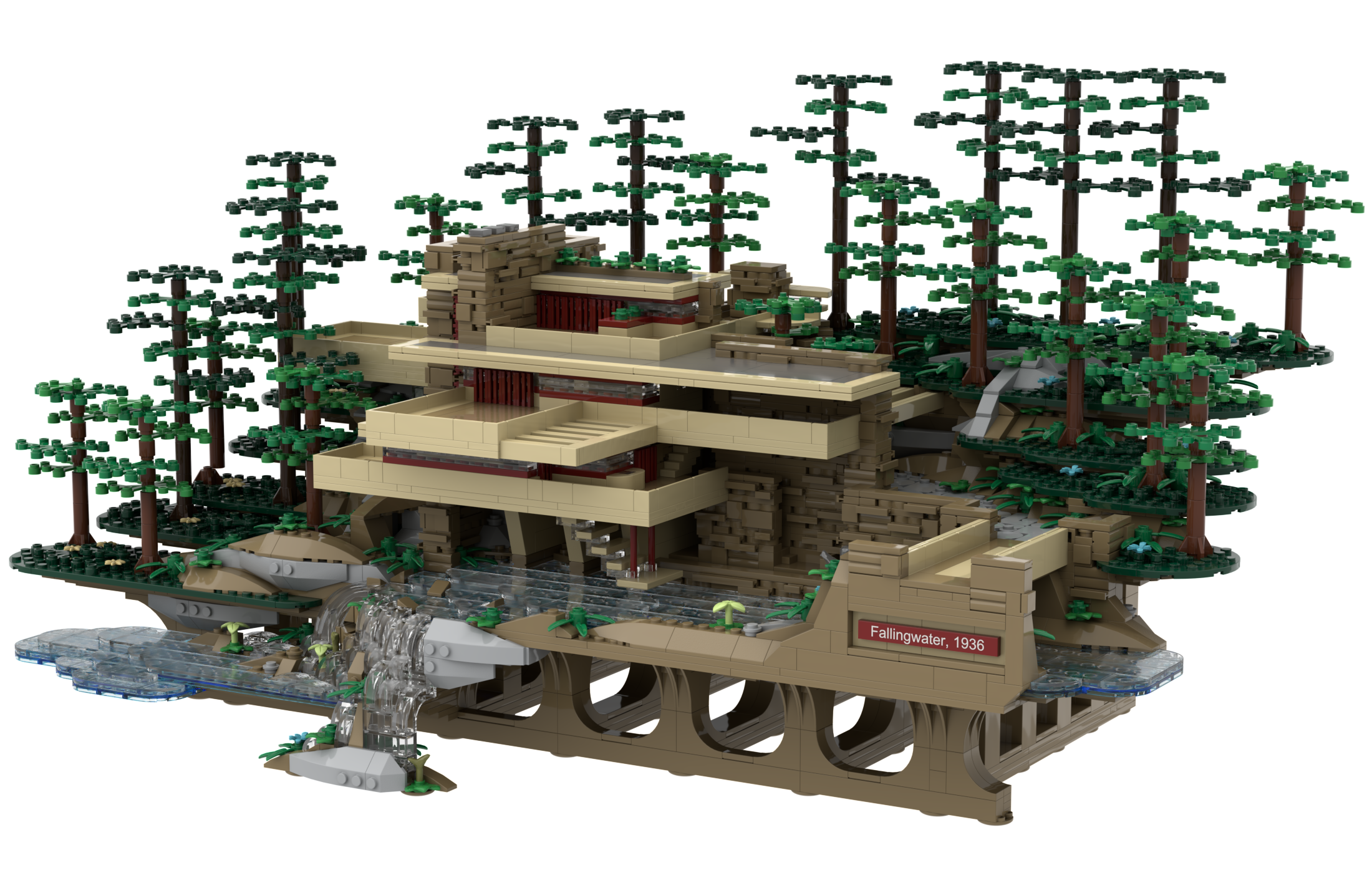 The Atom Brick - Wholesale Building Set - Kids - The Atom Brick Fallingwater® Building Set4