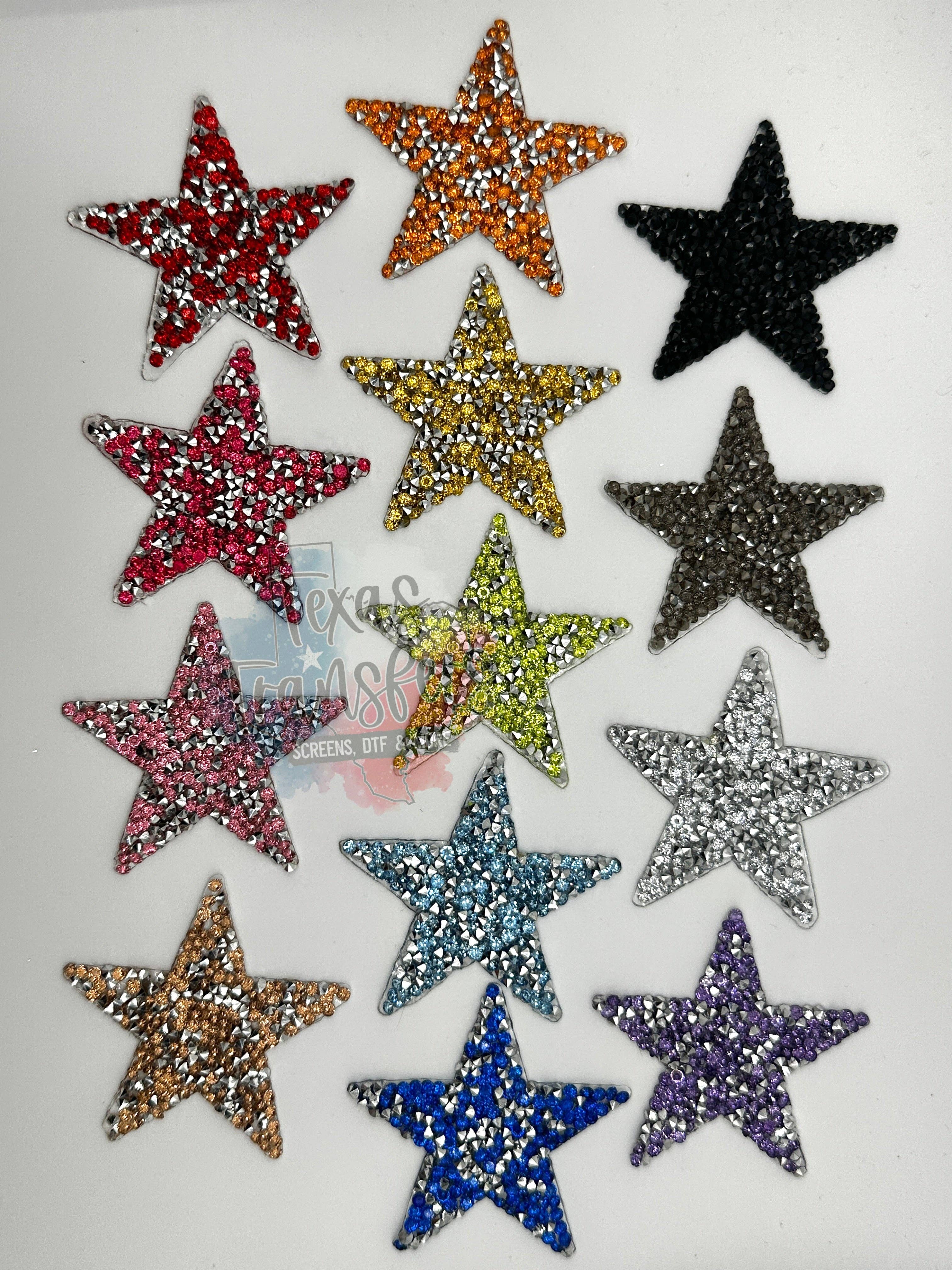 Texas Transfers - Wholesale Patch - Sparkly Stone Stars Iron-On PATCH0