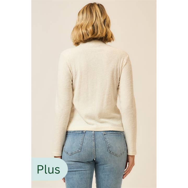 Cozy Casual, Inc. - Wholesale Knit top – Women's - Brushed Rib Mock Neck Long Sleeve Top 8