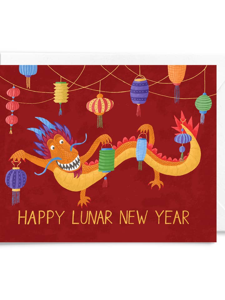 Dragon Lunar New Year Card for wholesale by Courtney Beyer Design