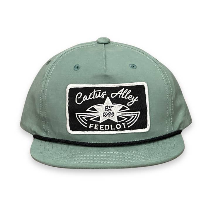 "Waylon" - Gorra con cuerda en color verde azulado/negro, ajustable (2025) para venta al por mayor de Cactus Alley Hat Co.