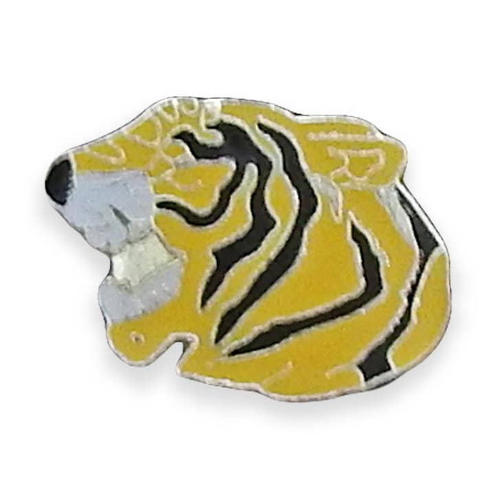 Vintage Tiger Head Profile Pin for wholesale by Hungry Ghost Press