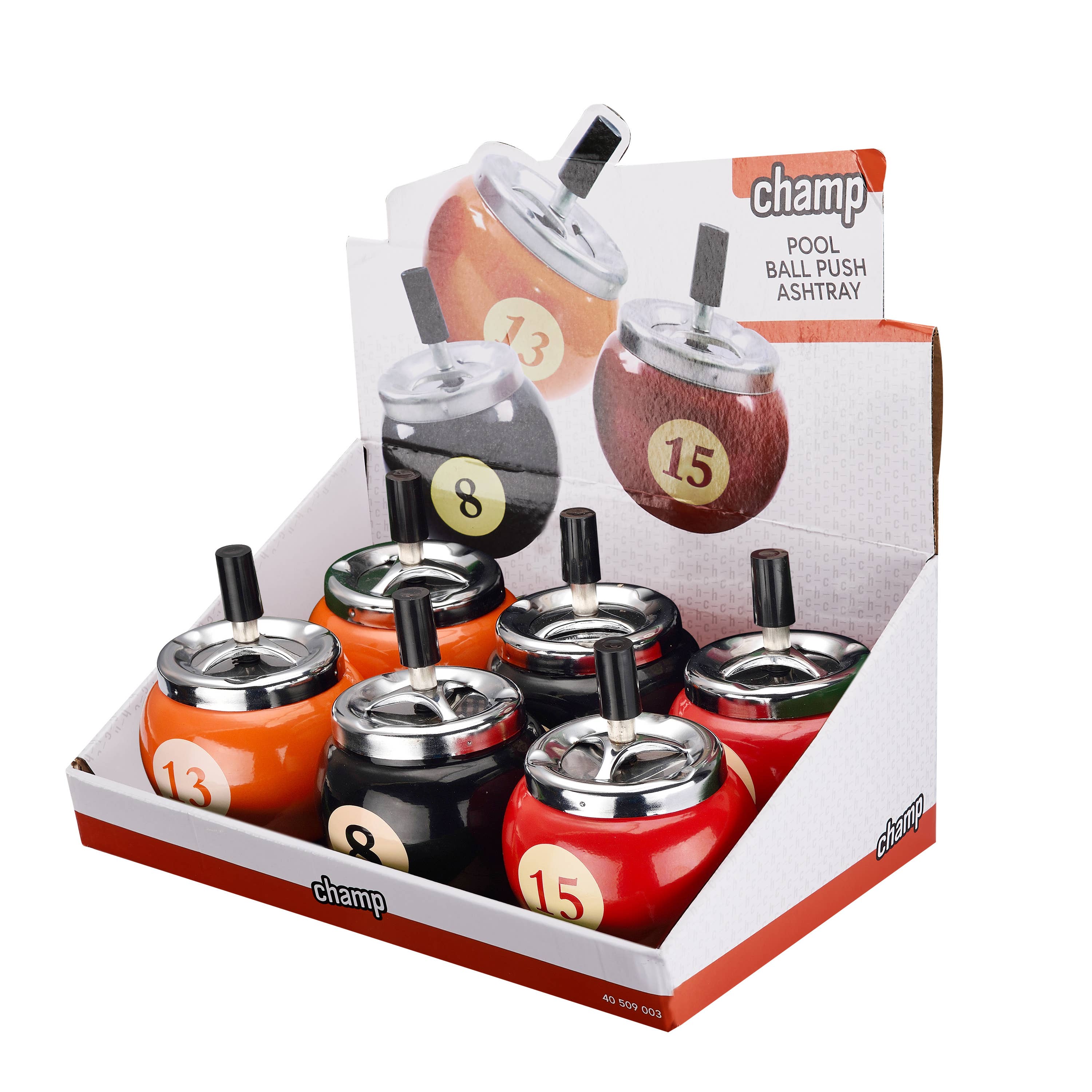 Champ by Polyflame – Engroshandel Askebæger – Askebægre formet som billardkugler med trykfunktion10