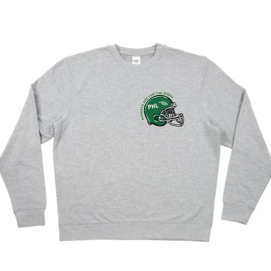 Dye Hard Fan - Wholesale Graphic Sweatshirt - Unisex - Sundays are for the Birds Helmet Crewneck0