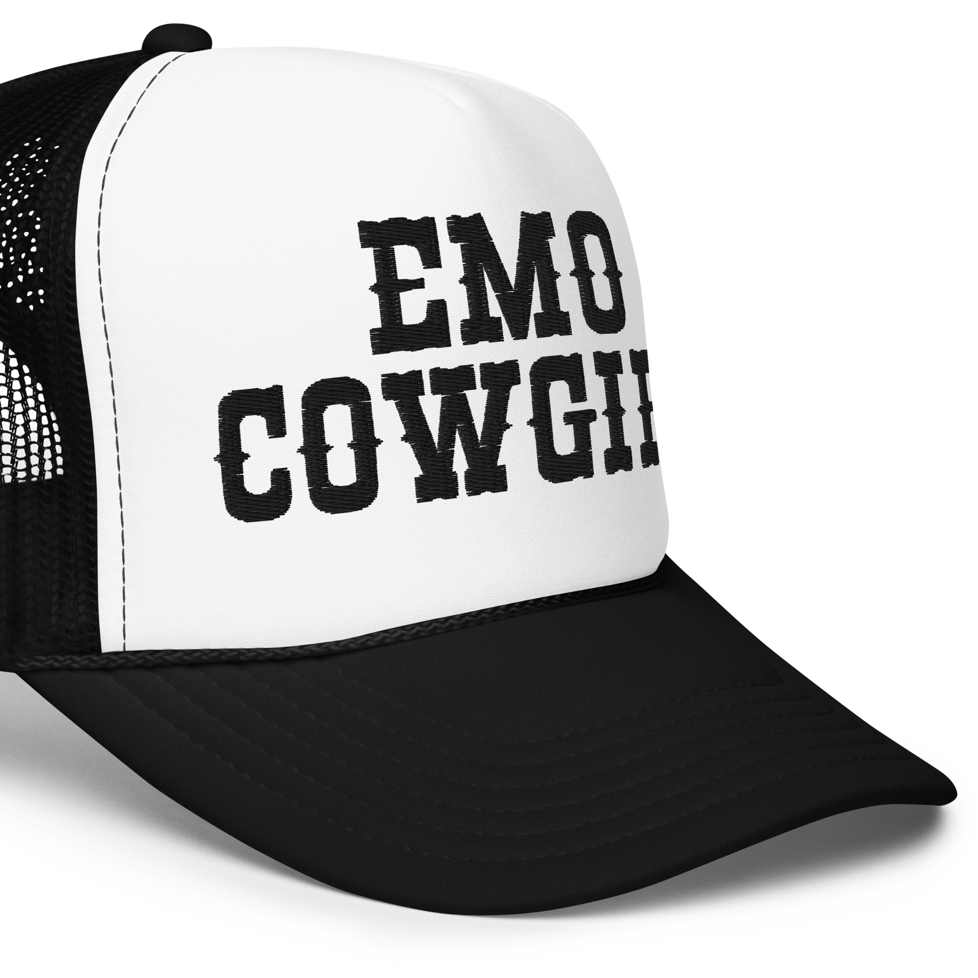 Goth Cloth Co. - Wholesale Trucker Hat - Women's - Emo Cowgirl Embroidered Foam Trucker Hat13