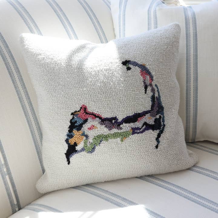 Cape Cod Abstract Hook Pillow Cover for wholesale by Cape Cod Chokers