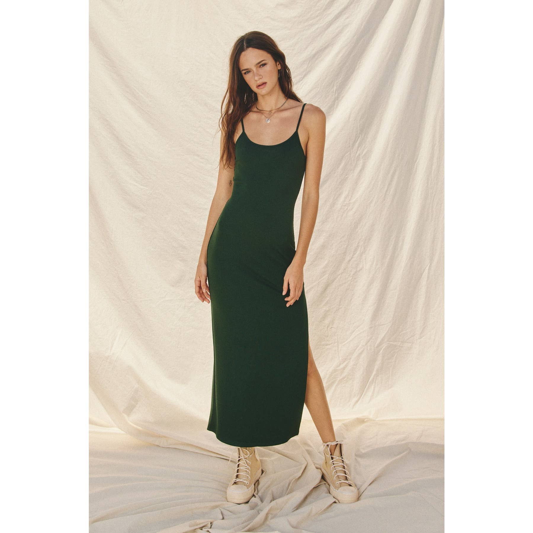 Dress Forum - Vente Robe – femme - Robe longue moulante en tricot côtelé (1)0