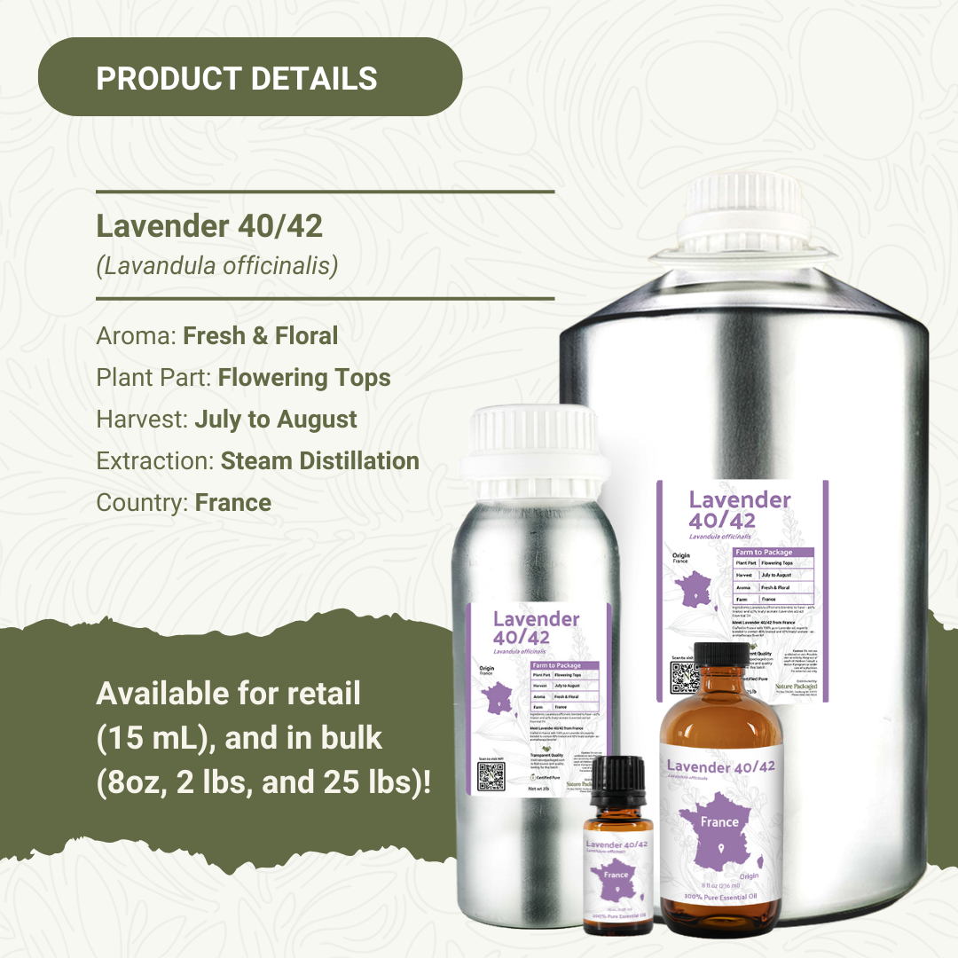 Nature Packaged - Vendita all'ingrosso Olio essenziale - Oli Essenziali di Lavanda 40/423