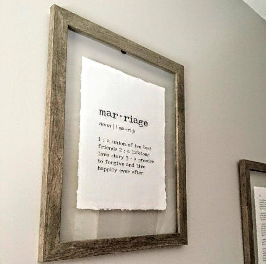 Alison Rose Vintage - Wholesale Art Print - marriage definition print on handmade paper8