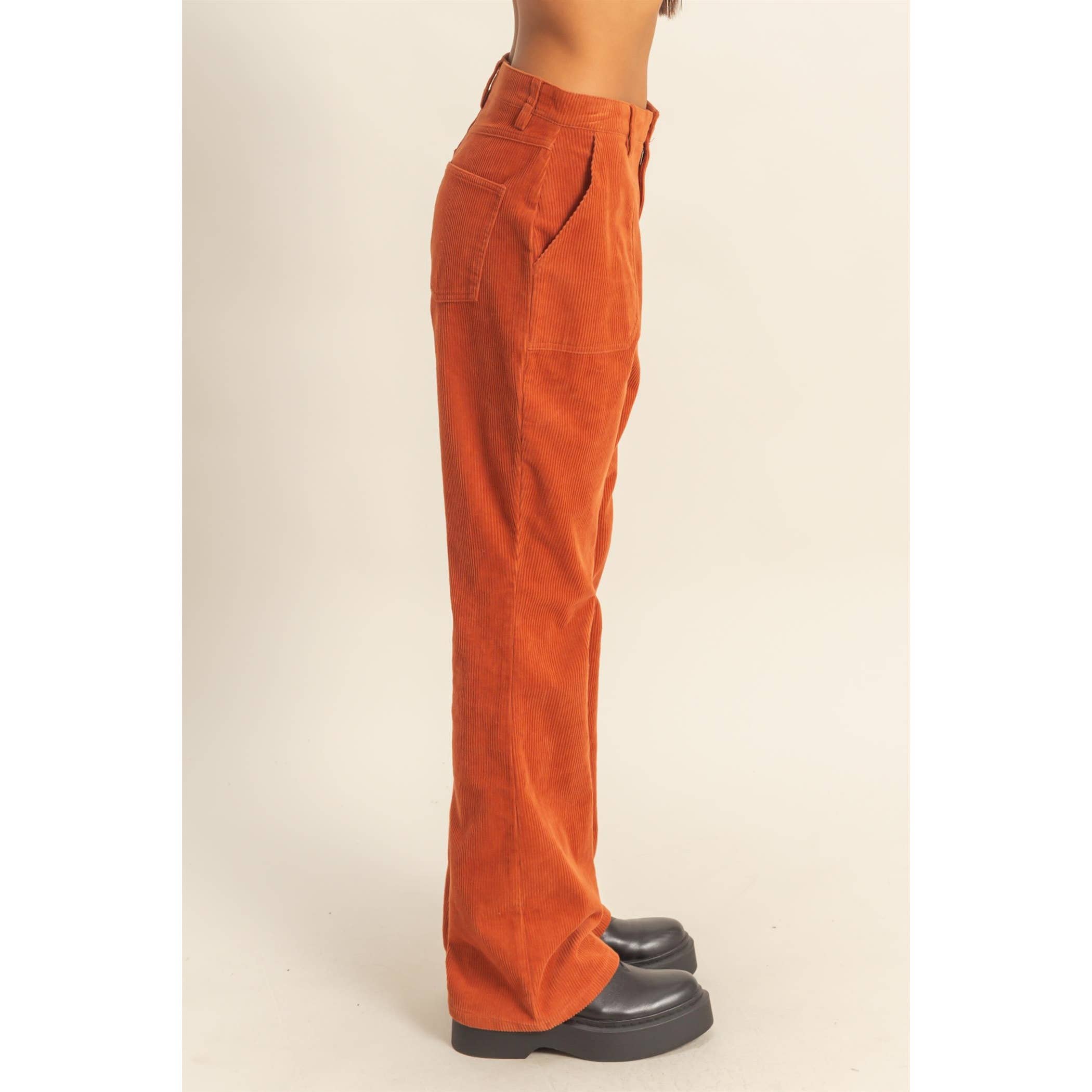 Double Zero - Wholesale Pants - Women's - Corduroy Flare Pants6