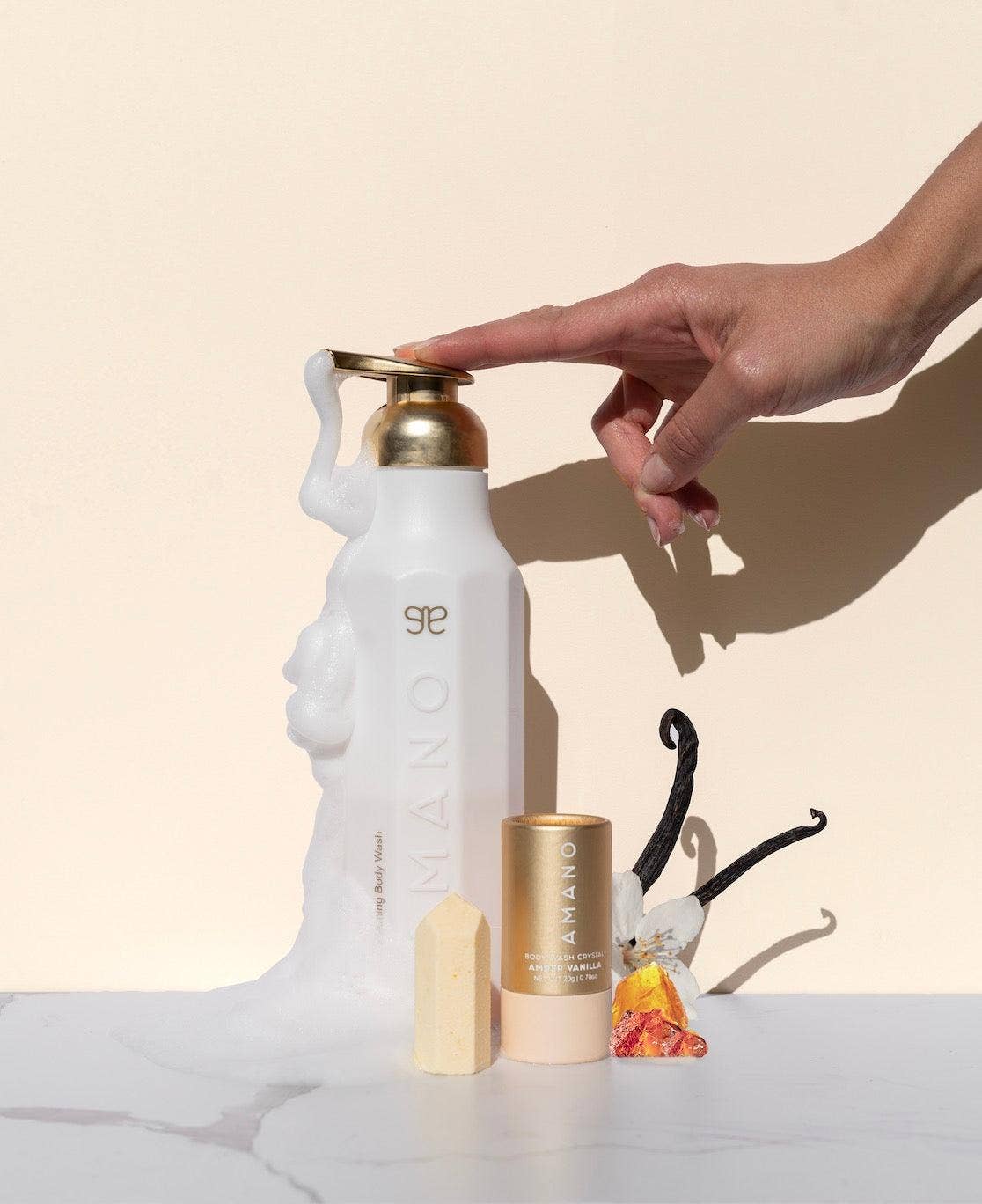 Amano beauty - Wholesale Body Wash/Shower Gel - AMBER VANILLA CRYSTAL BODY WASH STARTER KIT4