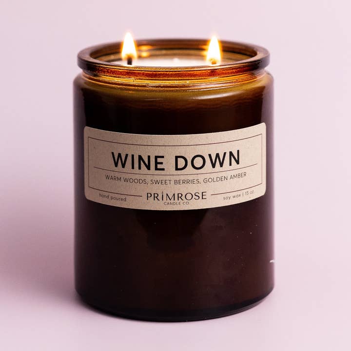 DUVET DE VIN - DOUBLE MÈCHE pour la vente par Primrose Candle Company