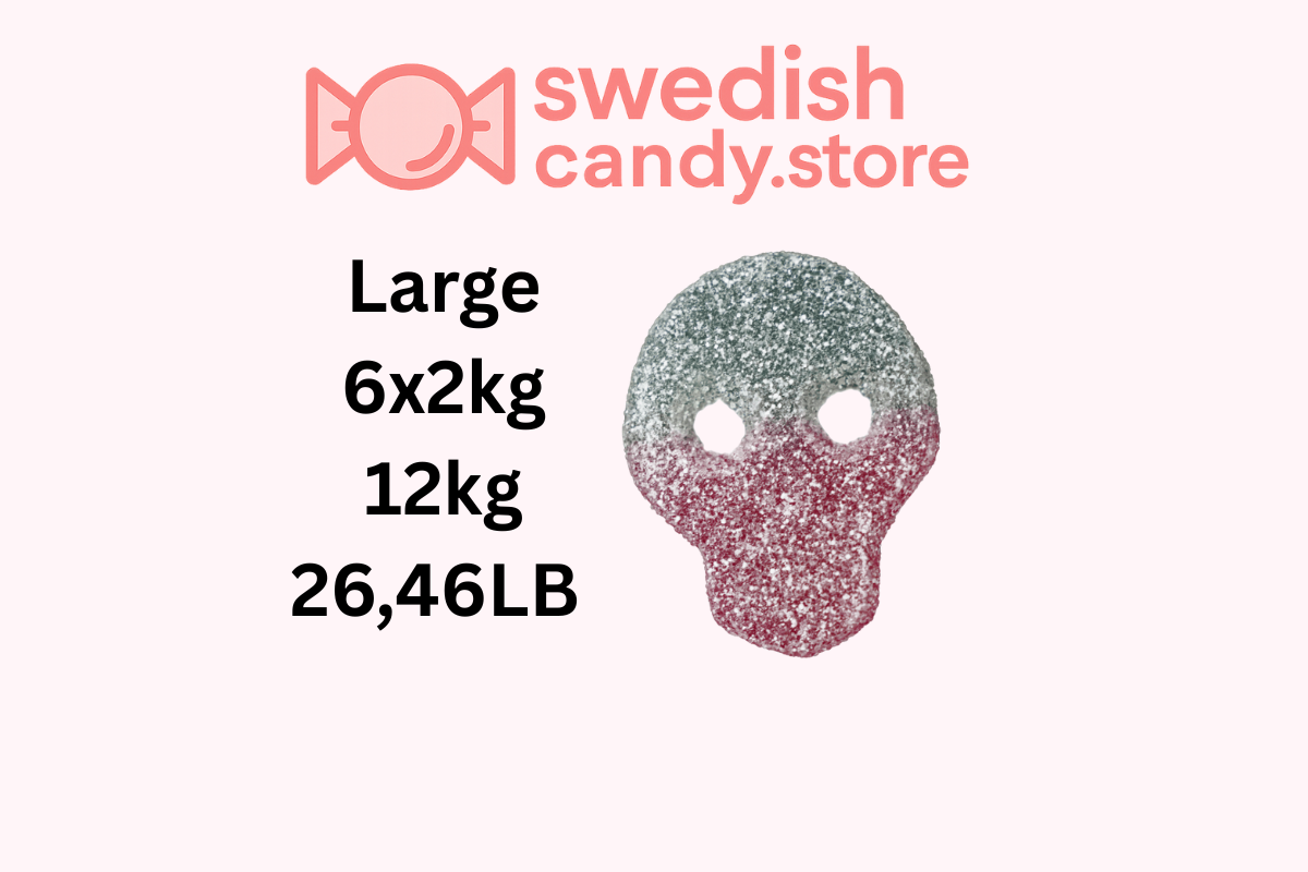 Swedish Candy.Store - Swedish Candy - Wholesale Gummy - Swedish Candy Veggie Melon Skull 2kg /4.41 LB Swedish Candy2