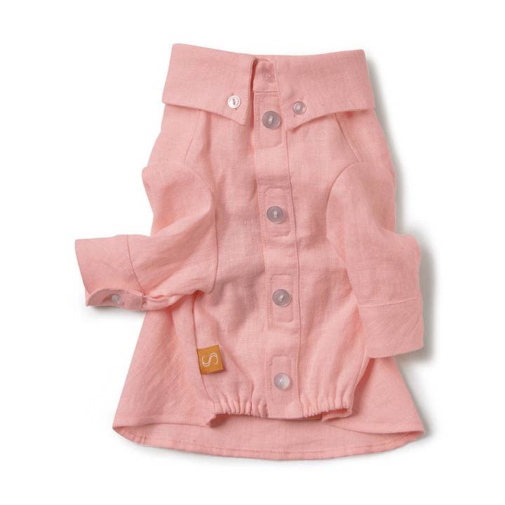 French Linen Shirt - Dusty Pink for wholesale by Sebastian Says