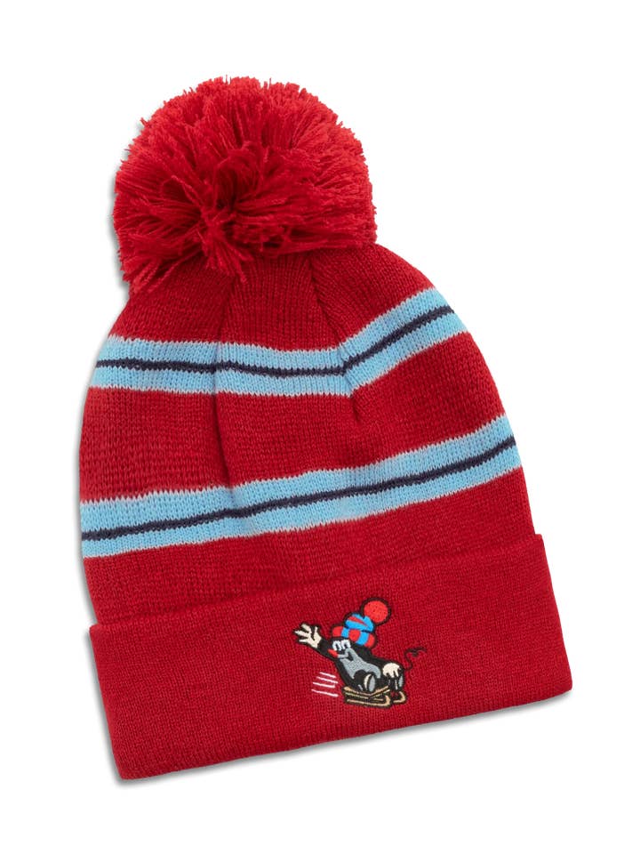 koaa – Maulwurf “Schlitten” – Beanie red für den Großhandel von koaa