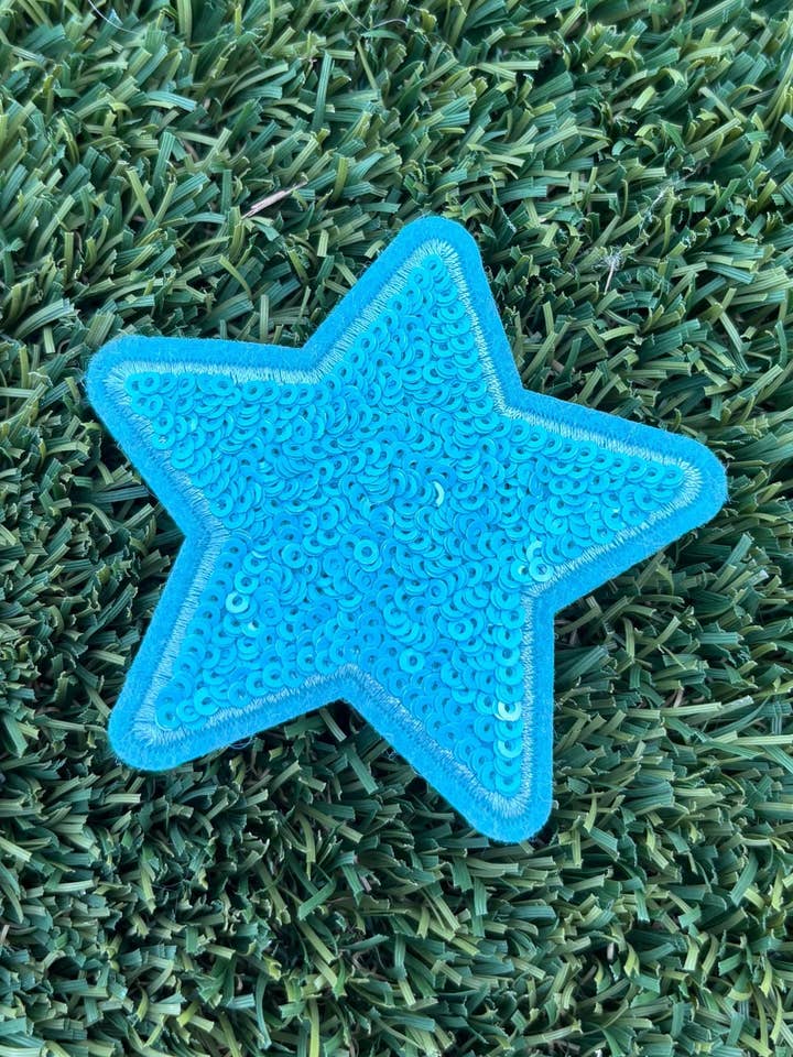 Trendy Turquoise 3” Star Patch for wholesale by Eric Hill Designs, LLC