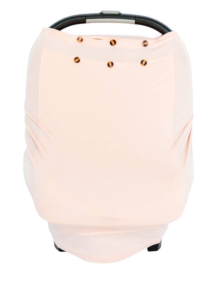 The Snuggle Shield® LUXE Bamboo Multi-Use Antimicrobial Air Filtering Infant Cover Pink for wholesale by Snuggle Shield™