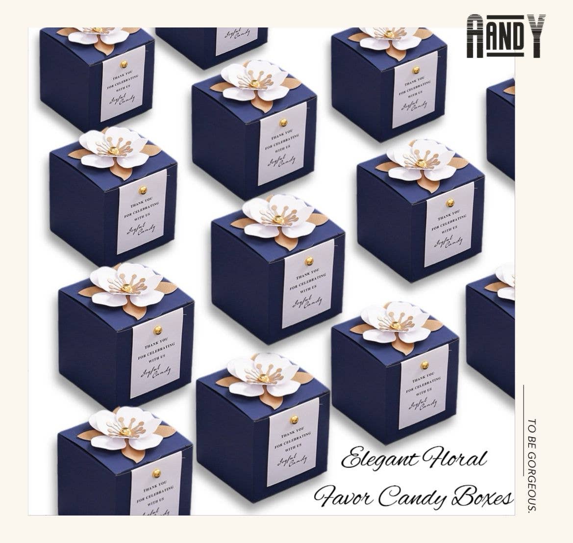 ANYGIFTGOODPACKINGBOX - Wholesale Party Favor Bag/Box - Luxury Navy Blue Elegant Flower Wedding Gift Favor Candy Box2