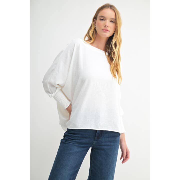 BOAT NECK OVERSIZE TOP for wholesale by FUN2FUN