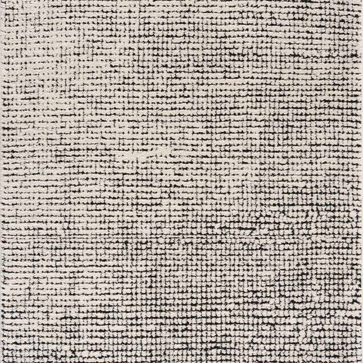 Keita Cream & Black Grid Plush Rug for wholesale by Eastern Woven