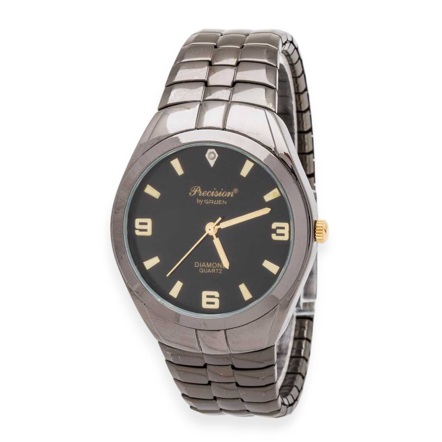 Gunmetal Black Stretch Fit Chrome Color Fashion Watch for wholesale on Faire1