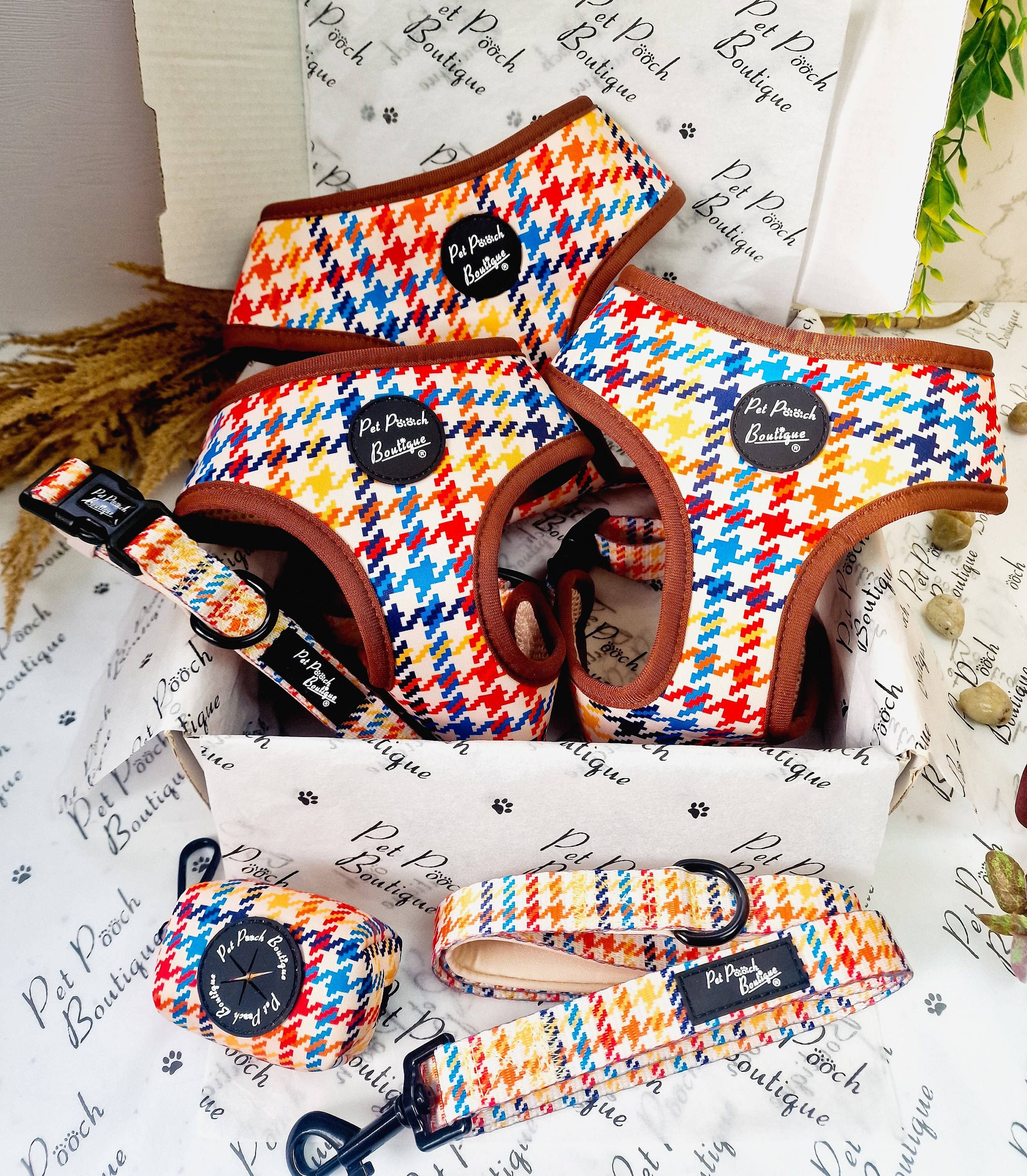 Pet Pooch Boutique - Wholesale Pet Harness - Dog - Lionheart Houndstooth Dog Harness (autumn/dogtooth/brown)9