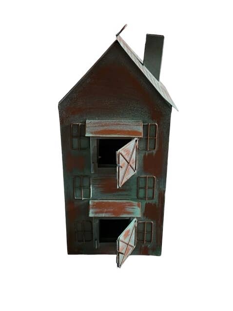YA923040 - Birdhouse crafted from metal - Design "D" for wholesale by Steel Heart Ltd.