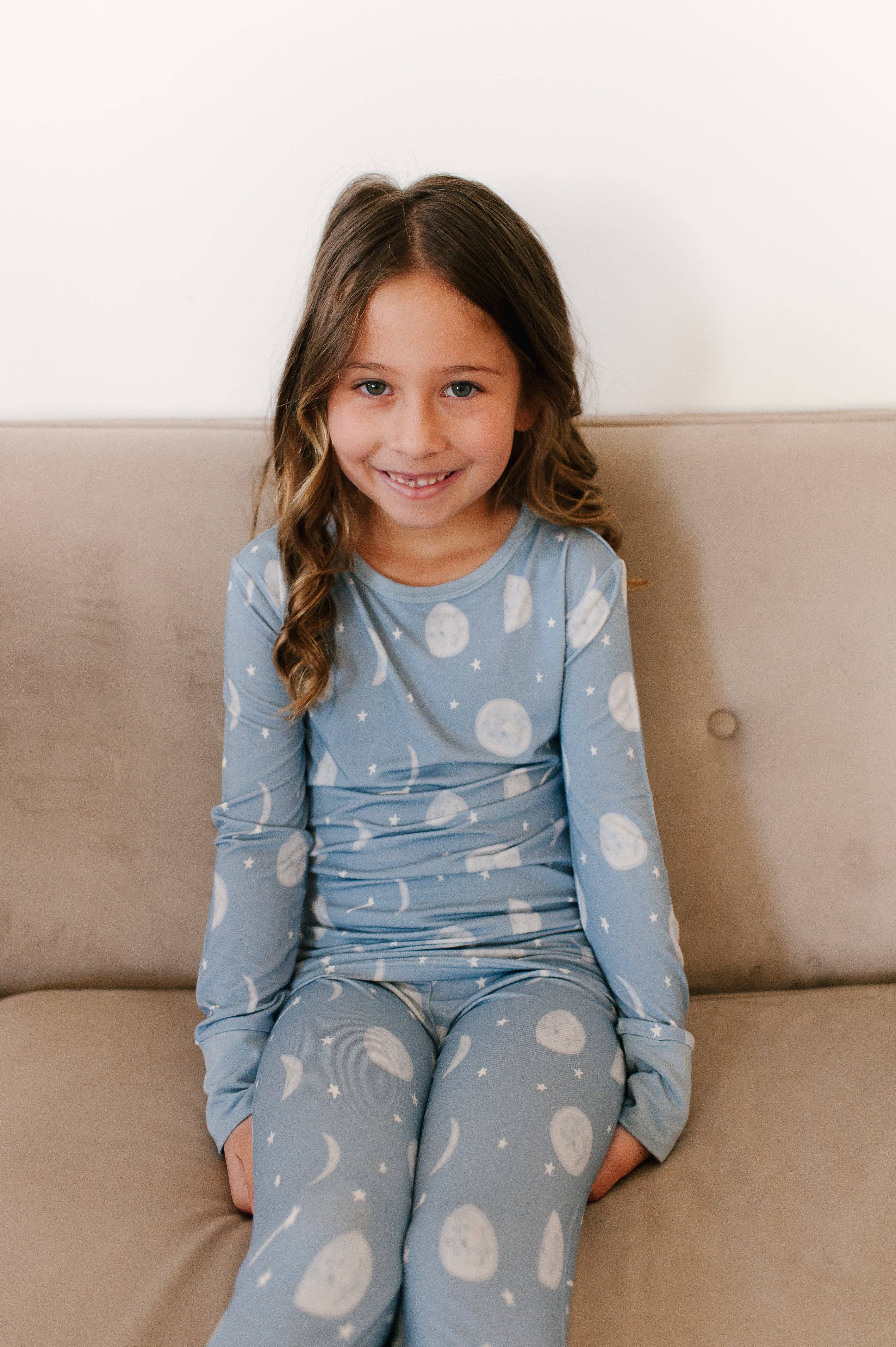 Stay Dreamy - Wholesale Sleepwear Set - Kids - Reach For The Moon Bamboo Long Sleeve PJ Set2
