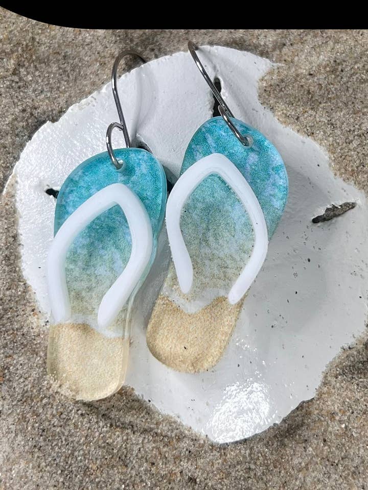 Hypoallergeniske øreringe Håndlavede flip flop øreringe for engroshandel hos Simply Perfect Design LLC