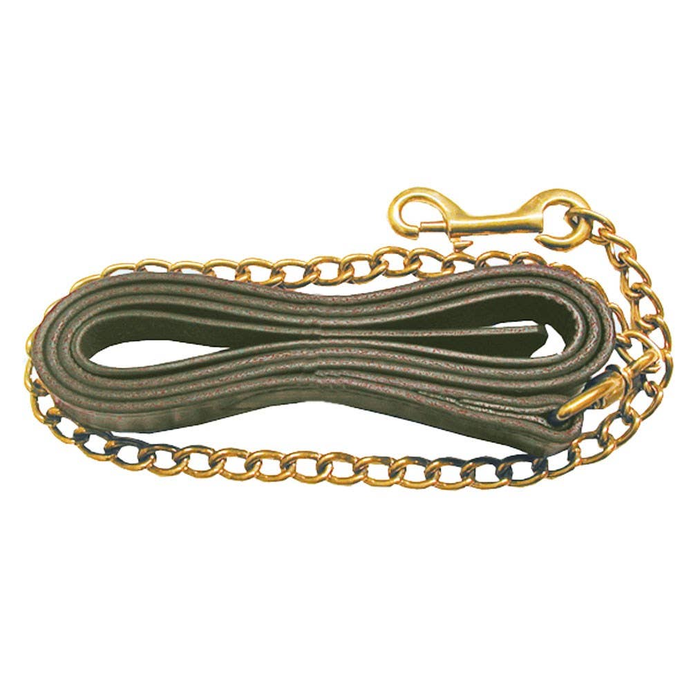 Intrepid International - Wholesale Pet Leash - Dog - 1" x 8-1/2' Leather Lead with 30" Chain1